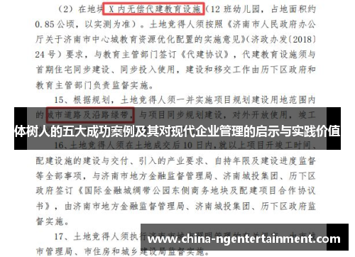 体树人的五大成功案例及其对现代企业管理的启示与实践价值